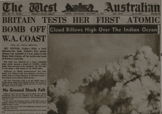 Günün Fotoğrafı İngiltere ilk atom bombası denemesi