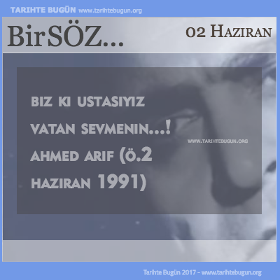 Günün Sözü Ahmed Arif Biz ki ustasıyız