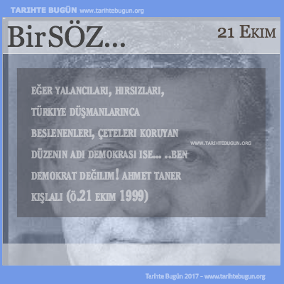 Günün Sözü Ahmet Taner Kışlalı Ben demokrat değilim