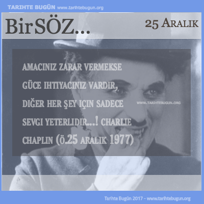 Günün Sözü Charlie Chaplin Amacınız zarar vermekse