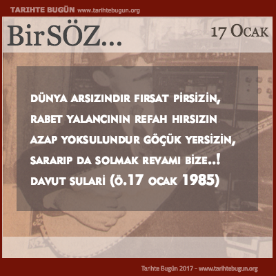 Günün Sözü Davut Sulari Dünya Arsızındır Fırsat Pirsizin