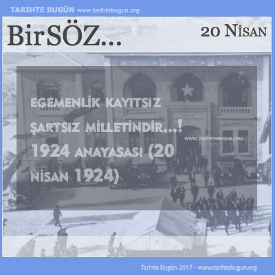 Günün Sözü Egemenlik kayıtsız şartsız Milletindir