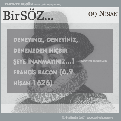 Günün Sözü Francis Bacon Deneyiniz