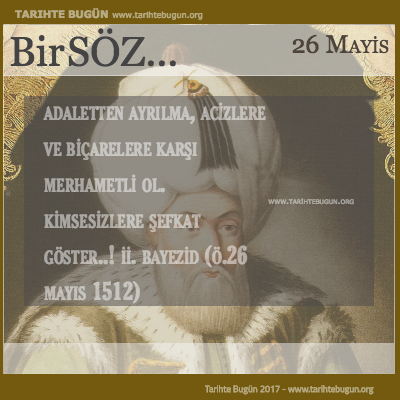 Günün Sözü II Bayezid Adaletten ayrılma