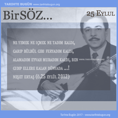 Günün Sözü Neşet Ertaş Yalan Dünyada