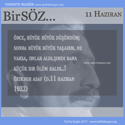 Günün Sözü Özdemir ASAF BİR ŞEYİN ADI