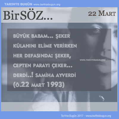 Günün Sözü Samiha Ayverdi Şeker cepten parayı çeker