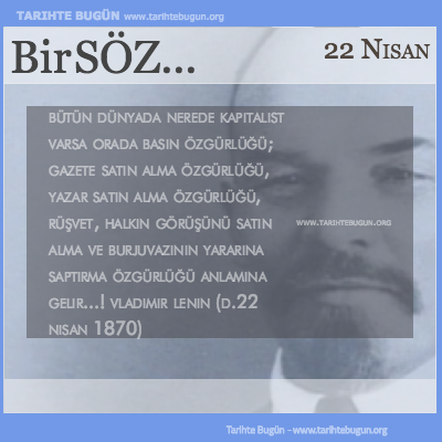 Günün Sözü Vladimir Lenin basın özgürlüğü