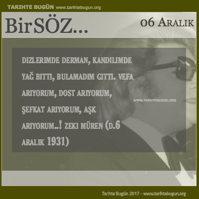 Günün Sözü Zeki Müren vefa arıyorum dost arıyorum