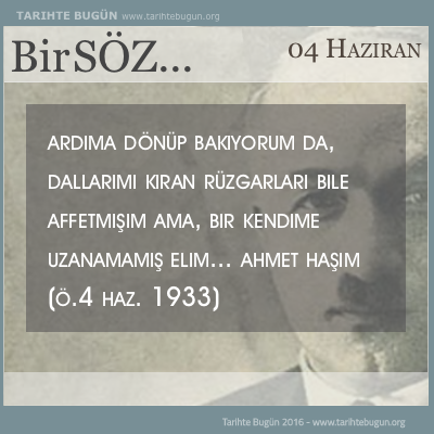 Günün Sözü Ahmet Haşim kendime uzanamamış elim