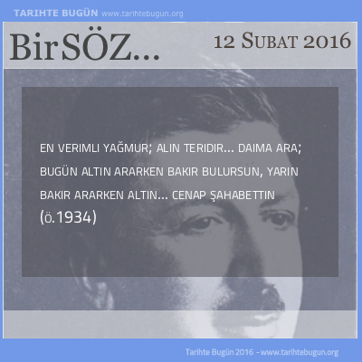 Günün Sözü Cenap Şahabettin Daima ara