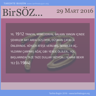 Günün Sözü İlhami Bekir Tez yol başında