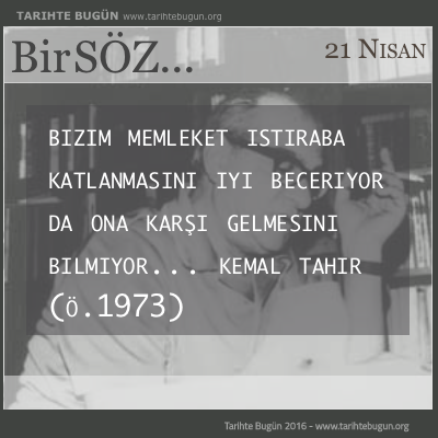 Günün Sözü Kemal Tahir Bizim memleket