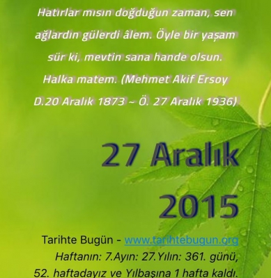 Günün Sözü Mehmet Akif Ersoy