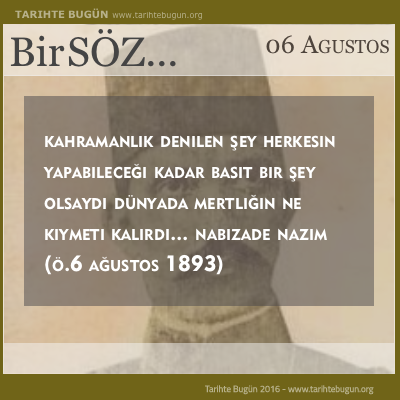 Günün Sözü Nabizade Nazım Kahramanlık denilen şey