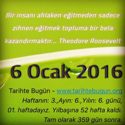 Günün Sözü Theodore Roosevelt ahIaken eğitmeden