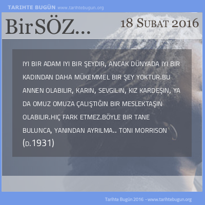 Günün Sözü Toni Morrison iyi bir kadın