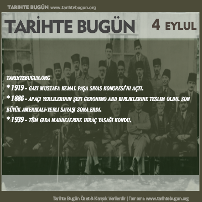 Tarihte Bugün olaylar özet 04 Eylül