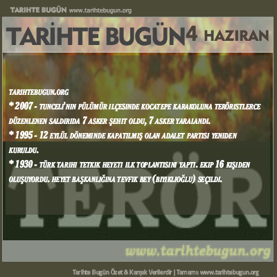 Tarihte Bugün olaylar özet 04 Haziran
