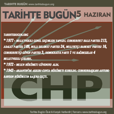 Tarihte Bugün olaylar özet 05 Haziran