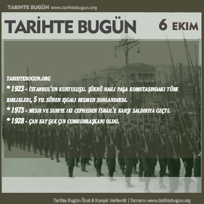 Tarihte Bugün olaylar özet 06 Ekim