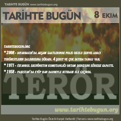 Tarihte Bugün olaylar özet 08 Ekim
