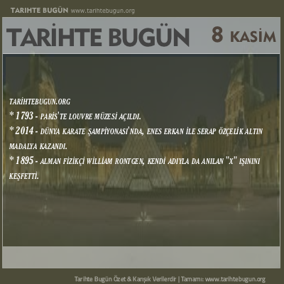 Tarihte Bugün olaylar özet 08 Kasim