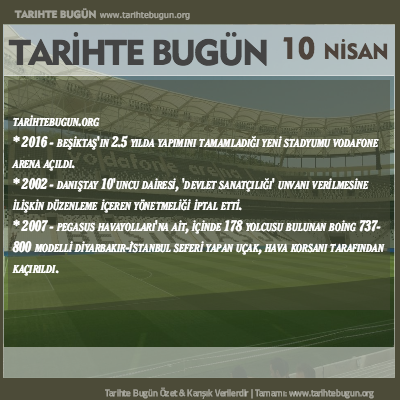 Tarihte Bugün olaylar özet 10 Nisan