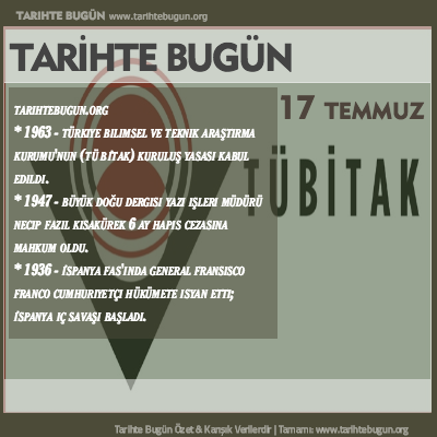 Tarihte Bugün olaylar özet 17 Temmuz