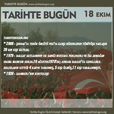 Tarihte Bugün olaylar özet 18 Ekim