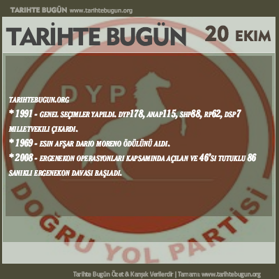 Tarihte Bugün olaylar özet 20 Ekim