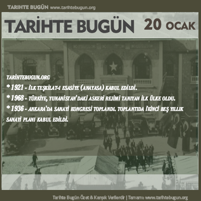 Tarihte Bugün olaylar özet 20 Ocak