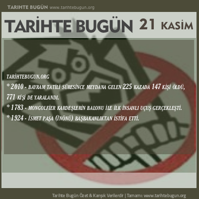 Tarihte Bugün olaylar özet 21 Kasim