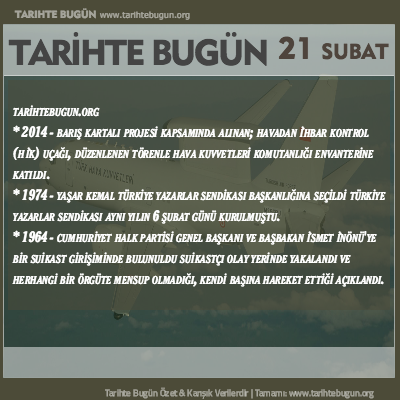 Tarihte Bugün olaylar özet 21 Şubat