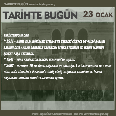Tarihte Bugün olaylar özet 23 Ocak