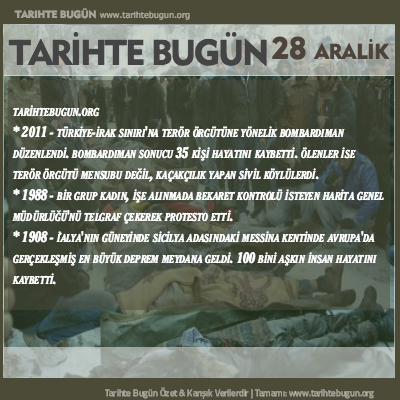 Tarihte Bugün olaylar özet 28 Aralik