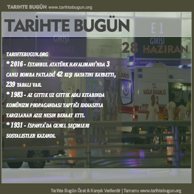 Tarihte Bugün olaylar özet 28 Haziran