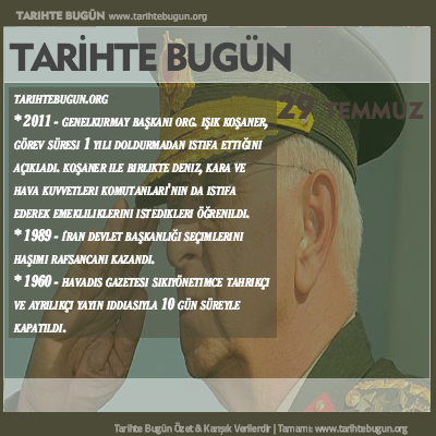 Tarihte Bugün olaylar özet 29 Temmuz